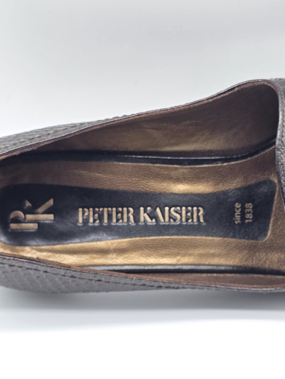 Vintage Peter Kaiser Genuine Snakeskin Low Heels | Size 8 Dark Academia Indie - Picture 7 of 16